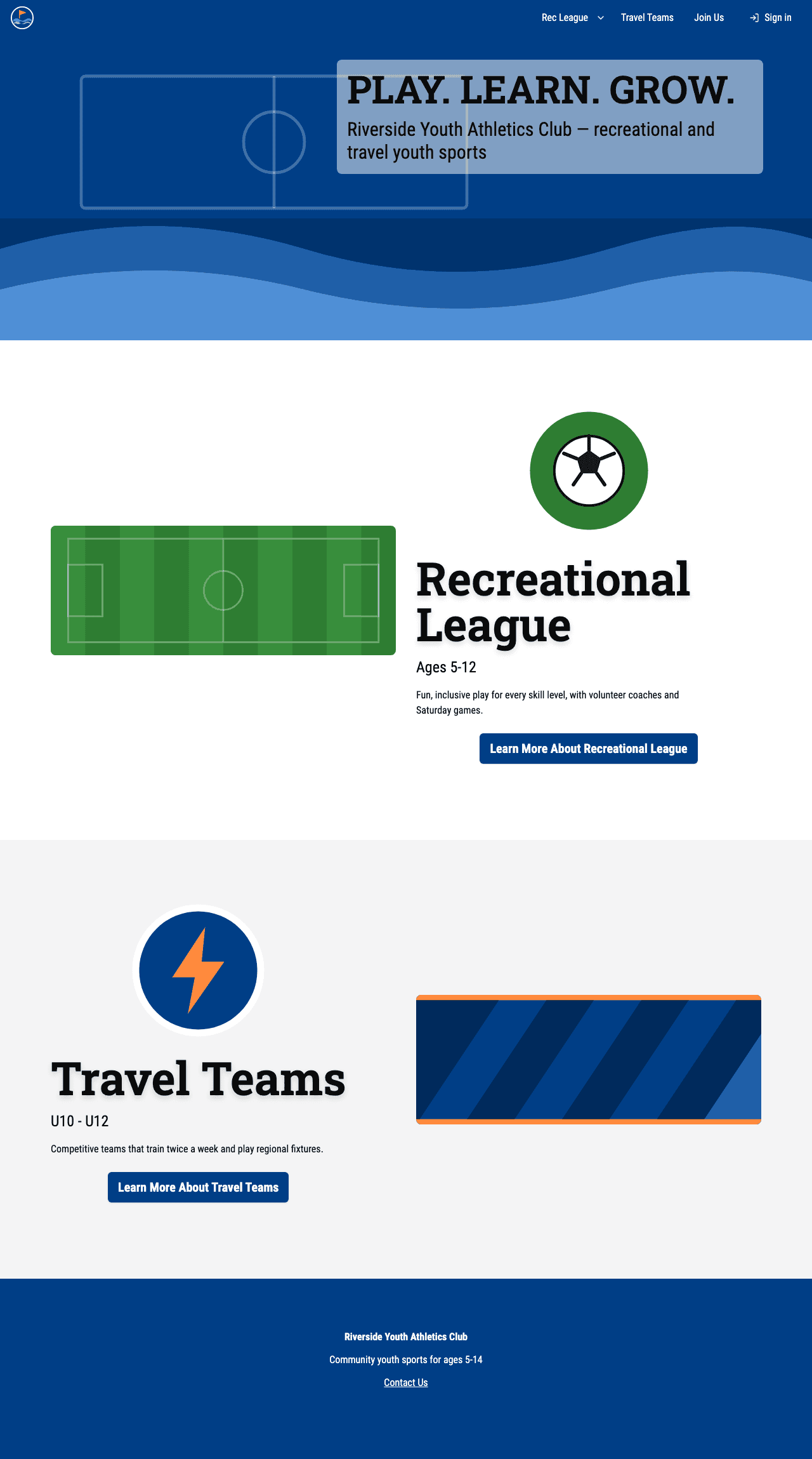 Homepage template